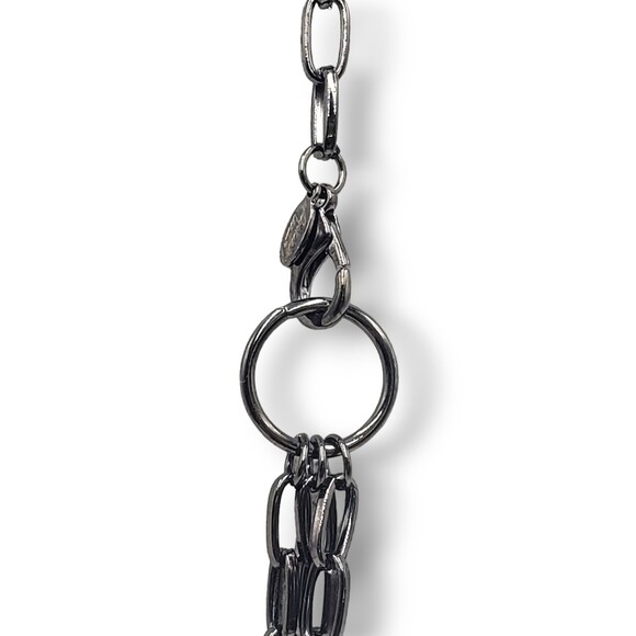 Cookie Lee Multi Strand Large Clear Faceted Beads Necklace Vintage - Picture 6 of 8